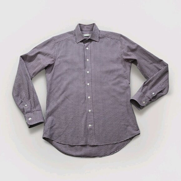 Etro Shirt Men 38 Multicolor Slim Fit LS Collar Cotton Italy Preppy Office Party - Picture 10 of 16